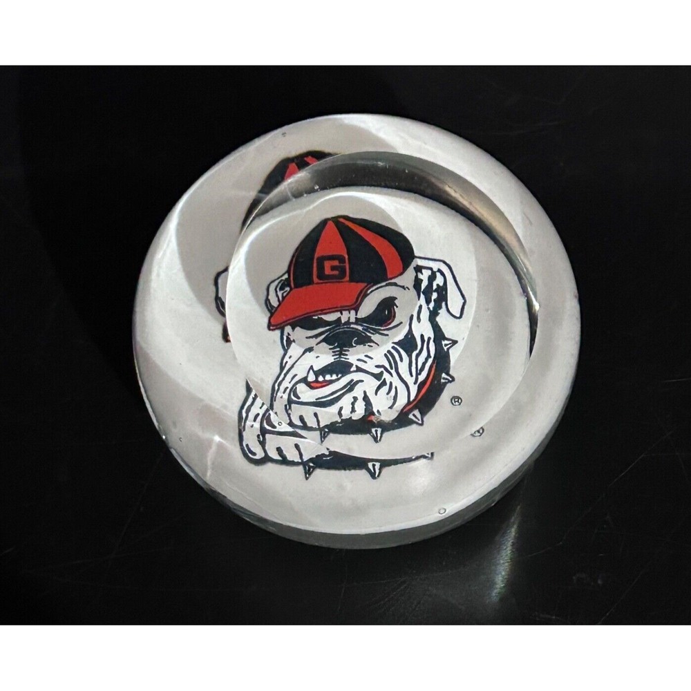 Dynasty Gallery Collegiate‎ Glass Paperweight Georgia Bulldogs
